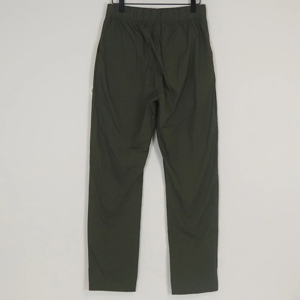 For Days Men's Poplin‎ Pant Size Medium Pull On Organic Cotton Olive Lightweight